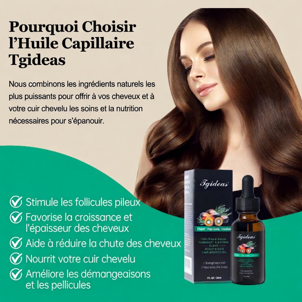 Tgideas® Batana & Rosemary Hair Oil: Anti-Shedding & Growth Treatment
